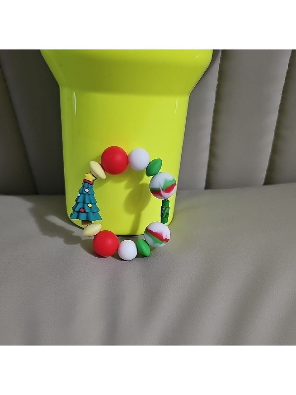 Festive Decorated Christmas Tree Tumbler Charm